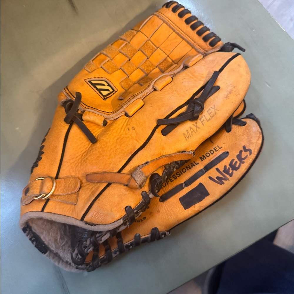 Mizuno Professional Model Baseball Glove - Orange and Black